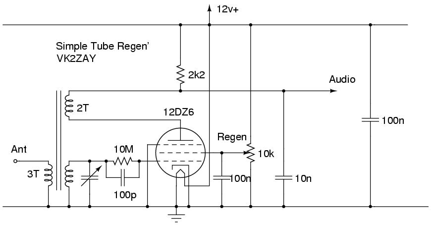 regenerative receiver circuit