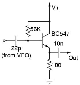 VFO/PTO buffer amp circuit