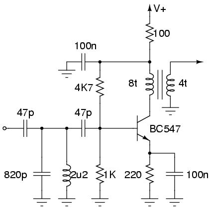 RF front-end amp circuit