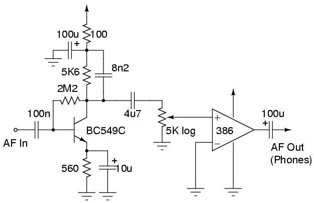 AF amp circuit