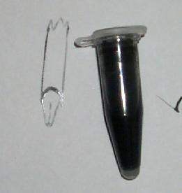 ink and a diagram of the pen construction