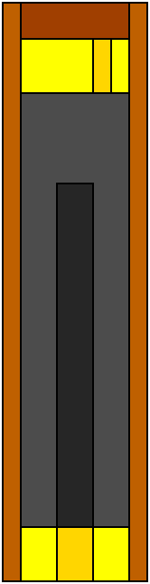 cross-section of rocket motor