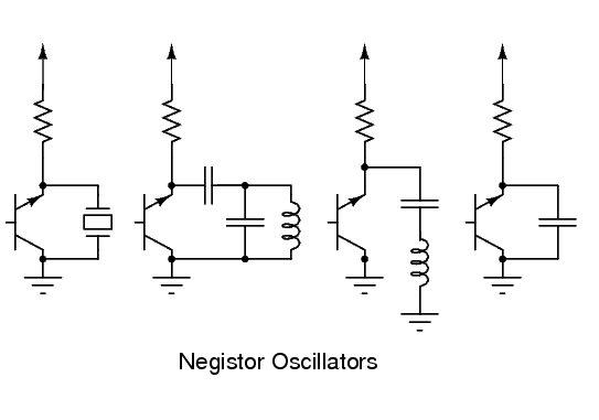 Negistor Oscillator Circuits