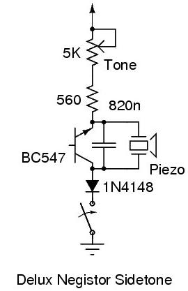 Delux Negistor Sidetone Circuit