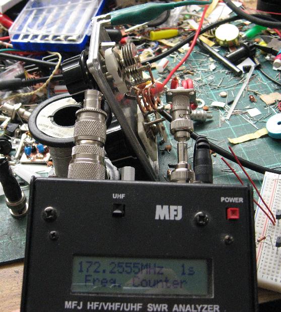 Frequency Counting a VHF Oscillator (Yes, I need to clean up!)