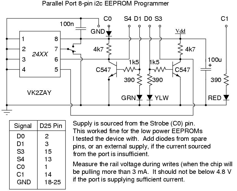 circut of the EEPROM programmer